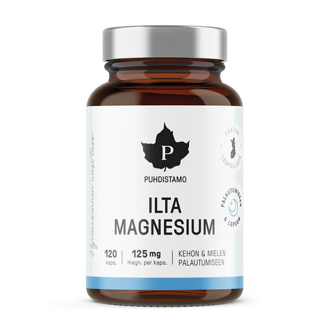 Магний в капсулах Puhdistamo ILTA Magnesium (Ночной)