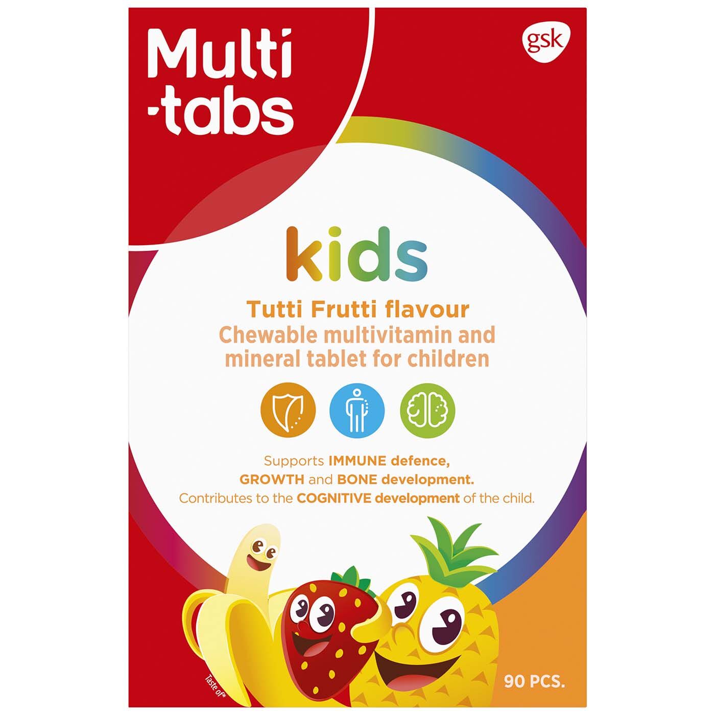 Multi-Tabs Kids (поливитамины для детей, вкус - тутти фрутти) , 90 шт.