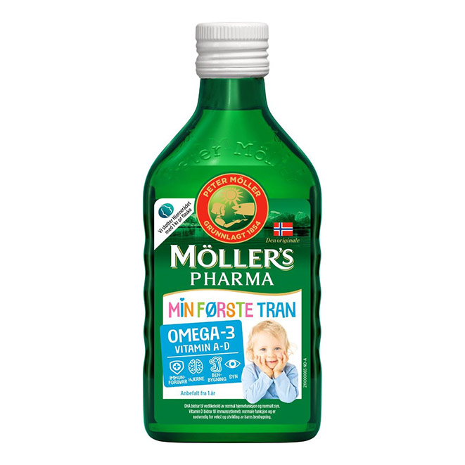 Рыбий жир для детей Moller Min Forse Tran Omega 3 (Омега 3) , 250 мл.