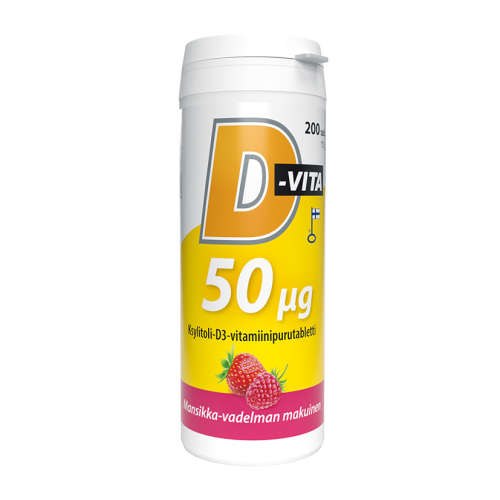 Витамин Д3 Vitabalans D-vita (клубнично-малиновые) 100 мкг