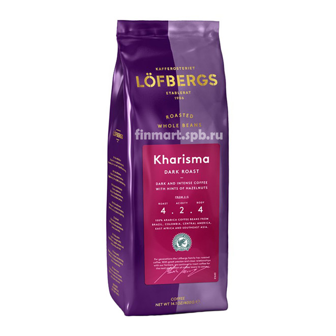 Кофе в зёрнах Lofbergs Kharisma (Лофбергс харизма) - 400 гр.