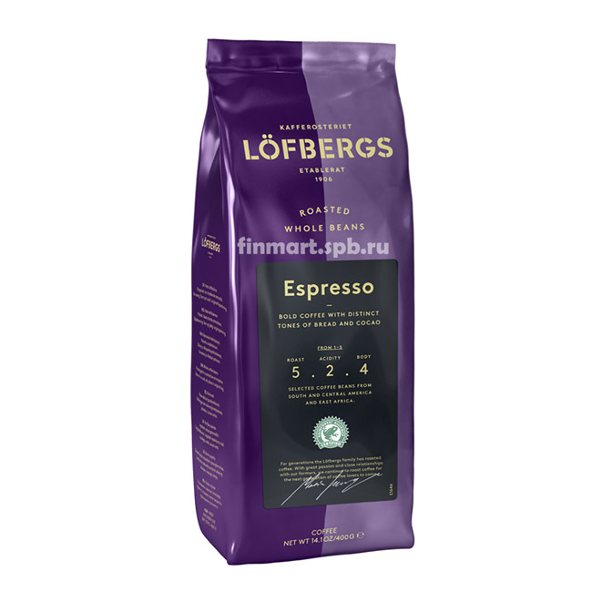 Кофе в зёрнах Lofbergs Espresso - 400 гр.