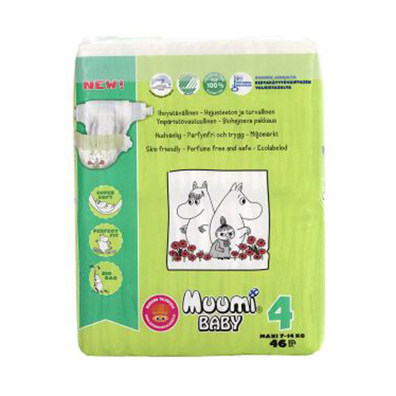 Подгузники Muumi Baby Maxi №4 (7-14 кг) - 44 шт.