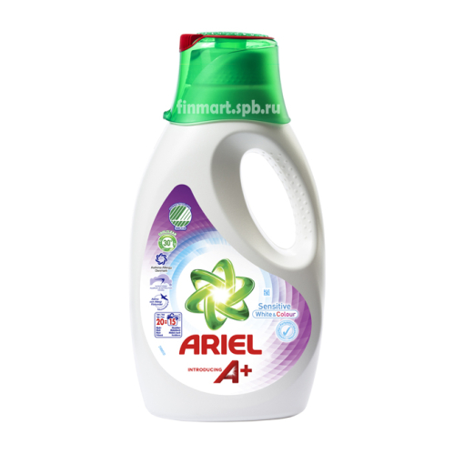 Гель для стирки Ariel Sensitive White&color (гипоаллергенный) - 900 мл.