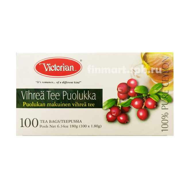 Черный чай Victorian (с брусникой) - 100 пак.